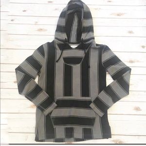 Free State Baja Knit Poncho Style Cotton Hoodie -Size XS